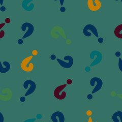 Back to school seamless question marks pattern for kids clothes print and notebooks and wrapping paper