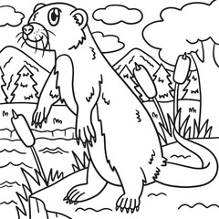 River Otter Coloring Page for Kids