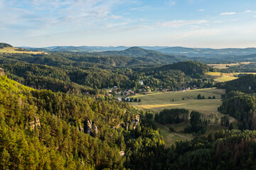 Fototapeta na wymiar Bohemian Switzerland National Park in the summer, Czech Republic 