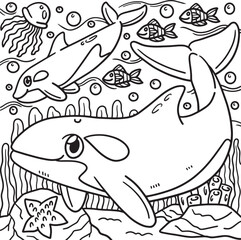 Killer Whale Coloring Page for Kids