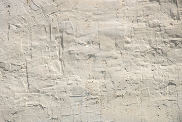 rough white painted wall , background , floor for text