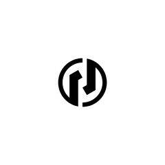 Desain logo monogram letter N 