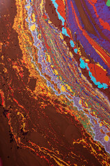Abstract background texture with  Ebru marbling painting with patterns