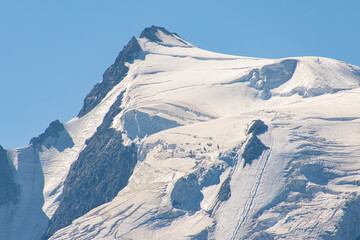 Close view to summit Ortler, seen from Furkelh&uuml;tte, Trafoi, S&uuml;dtirol, Italy