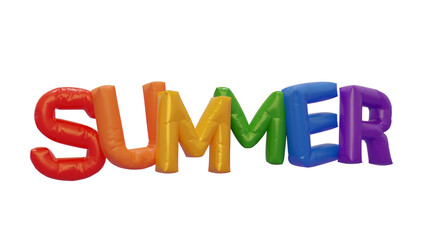 3D Summer Text Element