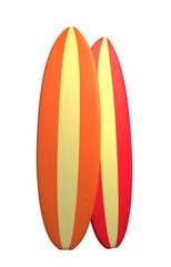 Realistic 3D Surfboard Element