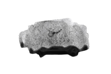 wet stain of black paint