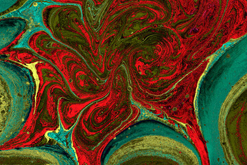  Abstract creative marbling pattern texture. Traditional art of Ebru marbling.