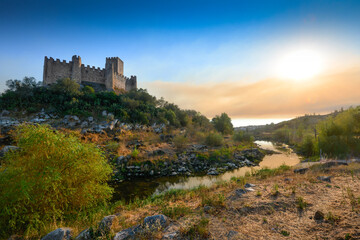 Castle Almourol - old castle of templars in Portugal