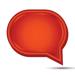 Red Speech Bubble Vector Design