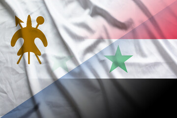 Lesotho and Syria state flag transborder negotiation SYR LSO