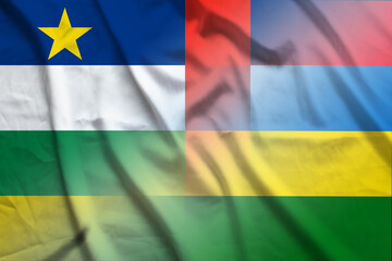 Central African Republic and Mauritius political flag transborder relations MUS TCD