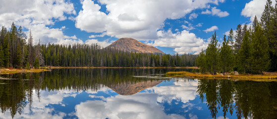 Scenic Mirror lake recreation area in Uinta Cache Wasatch national forest.
