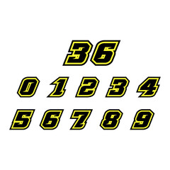 Racing Number Logo Design With Frame