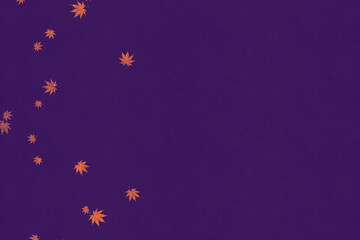 Background image of orange foliage on dark blue Japanese paper