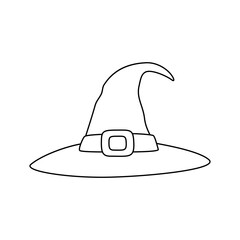 Coloring page with Wizard Hat for kids