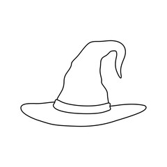 Coloring page with Wizard Hat for kids