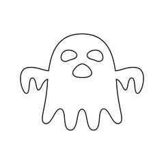 Coloring page with Whisper Ghost for kids