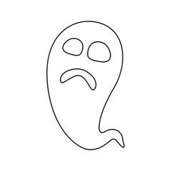 Coloring page with Whisper Ghost for kids