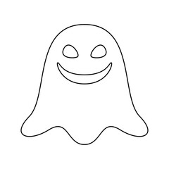 Coloring page with Whisper Ghost for kids