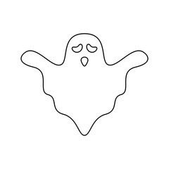 Coloring page with Whisper Ghost for kids