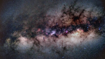 background with space and milky way