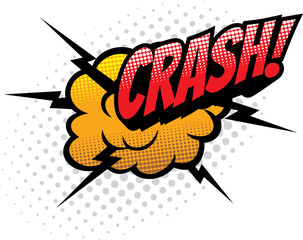 Cartoon comic book sound blast, Crash cloud © Vector Tradition