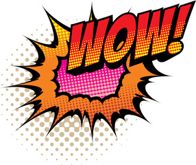 Cartoon comic book sound, Wow bubble blast