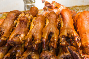 street shop food Sheep hoof spicy lamb east Chinese delicious food