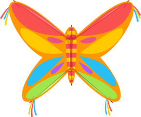 Flying kite, entertainment and active pastime