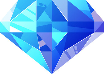 Blue precious stone, sapphire gemstone