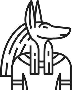 recommend clip art: Anubis god of ancient Egypt isolated vector icon