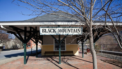Black Mountain, North Carolina historic train depot.
