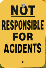 Misspelled ACCIDENT  sign.
