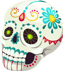 Dia los muertos holiday treat isolated sugar skull