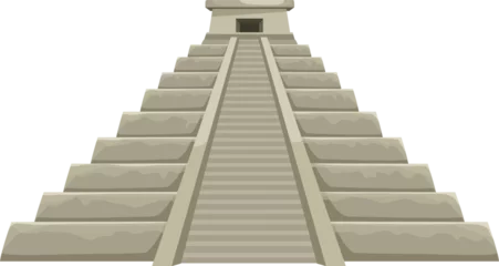 Cercles muraux Lieu de culte Aztec pyramid of Sun isolated Mexican temple