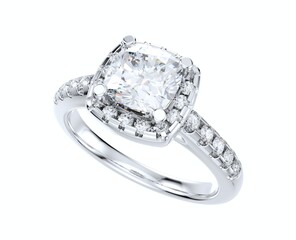 Diamond Ring For Women, 3D Rendering