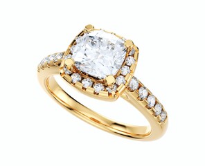 Diamond Ring For Women, 3D Rendering