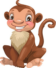 Monkey lunar new year chinese horoscope symbol.