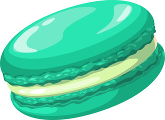 Macaroon or ratafia cake isolated pastry food