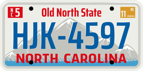 Car registration number of North California state
