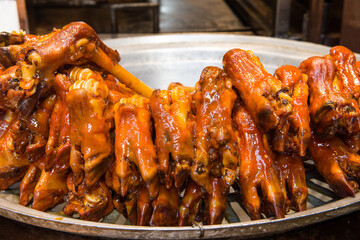 street shop food Sheep hoof spicy lamb east Chinese delicious food