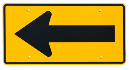 Signs: Road Turns Left Ahead