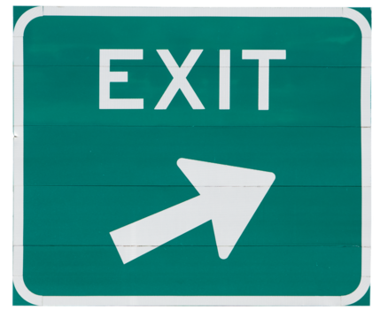 Signs: Exit to Right