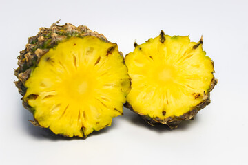 Pineapple, Tropical Fruit isolated on a white background. Copy Space