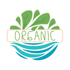 round organic badge design