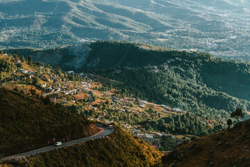 road in the mountains with incredible landscapes