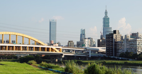 Fototapeta na wymiar Taipei city skyline