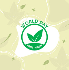 world day vegetarian logo design latest