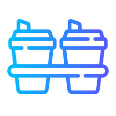 coffee delivery gradient icon